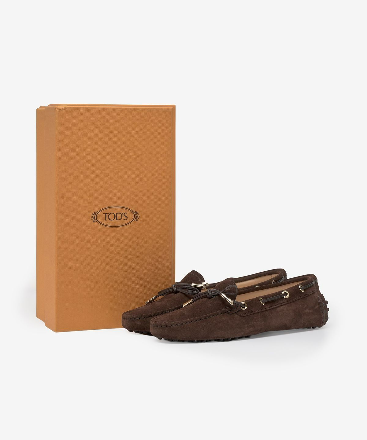 토즈(TODS) 고미노 스웨이드 드라이빙 로퍼 - 브라운 / XXW0FW05030CKOS611