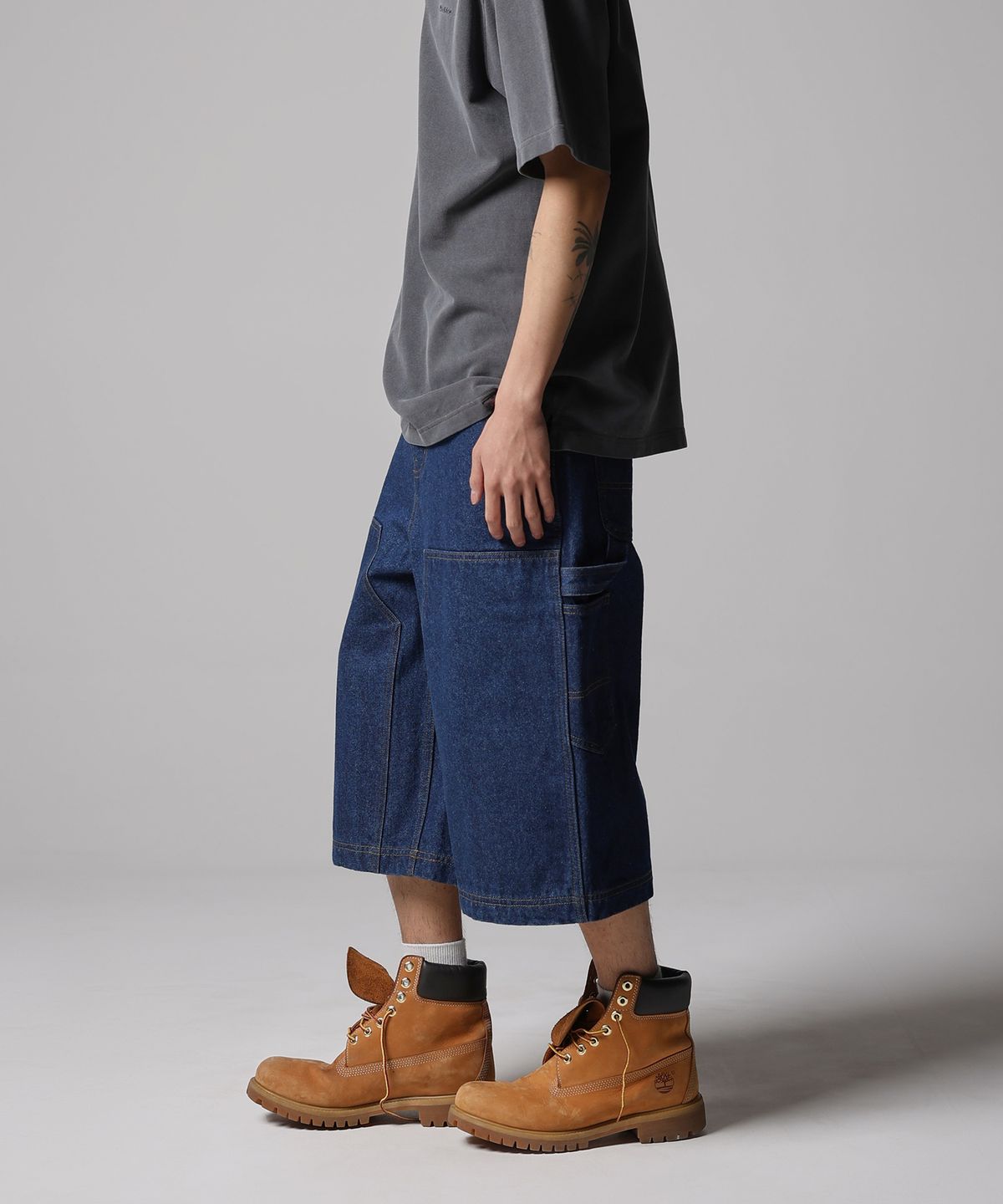 디키즈(DICKIES) 더블니 카펜터 데님 쇼츠 Dark Blue
