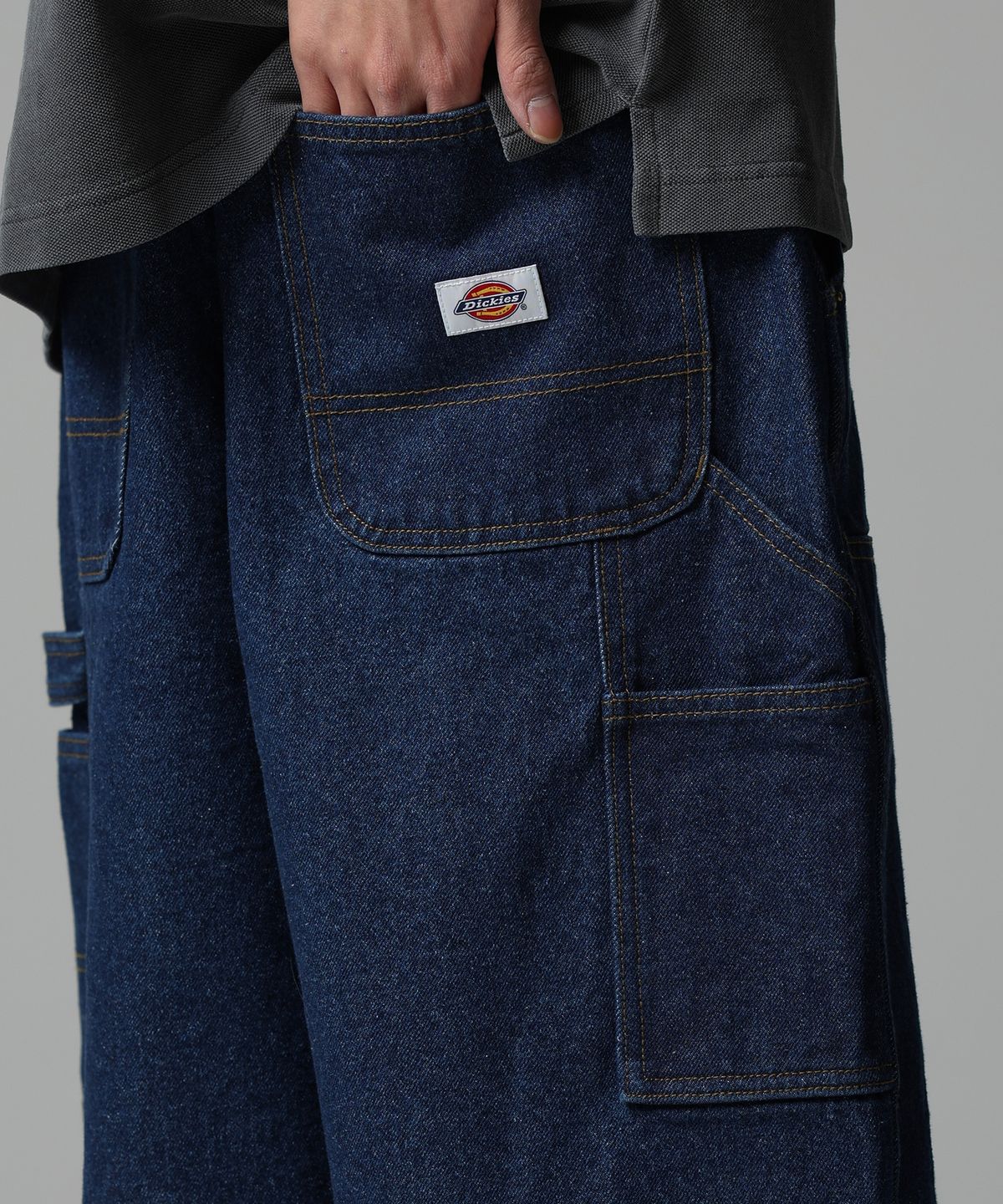 디키즈(DICKIES) 더블니 카펜터 데님 쇼츠 Dark Blue