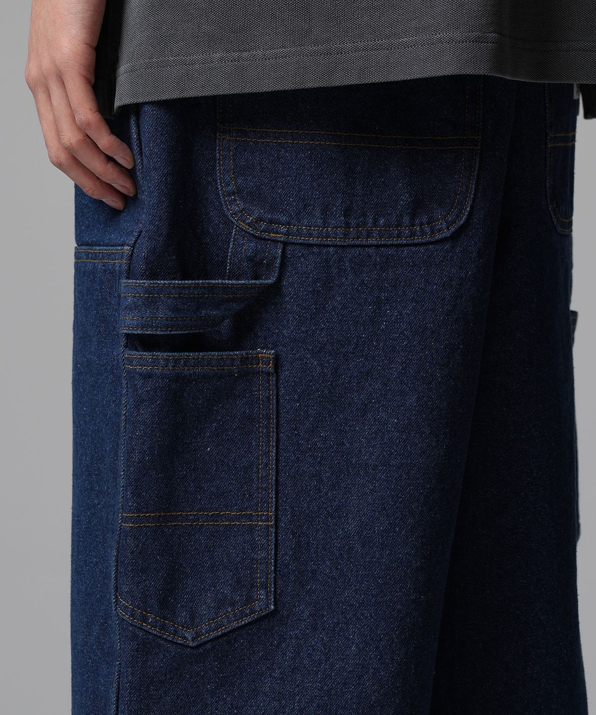디키즈(DICKIES) 더블니 카펜터 데님 쇼츠 Dark Blue