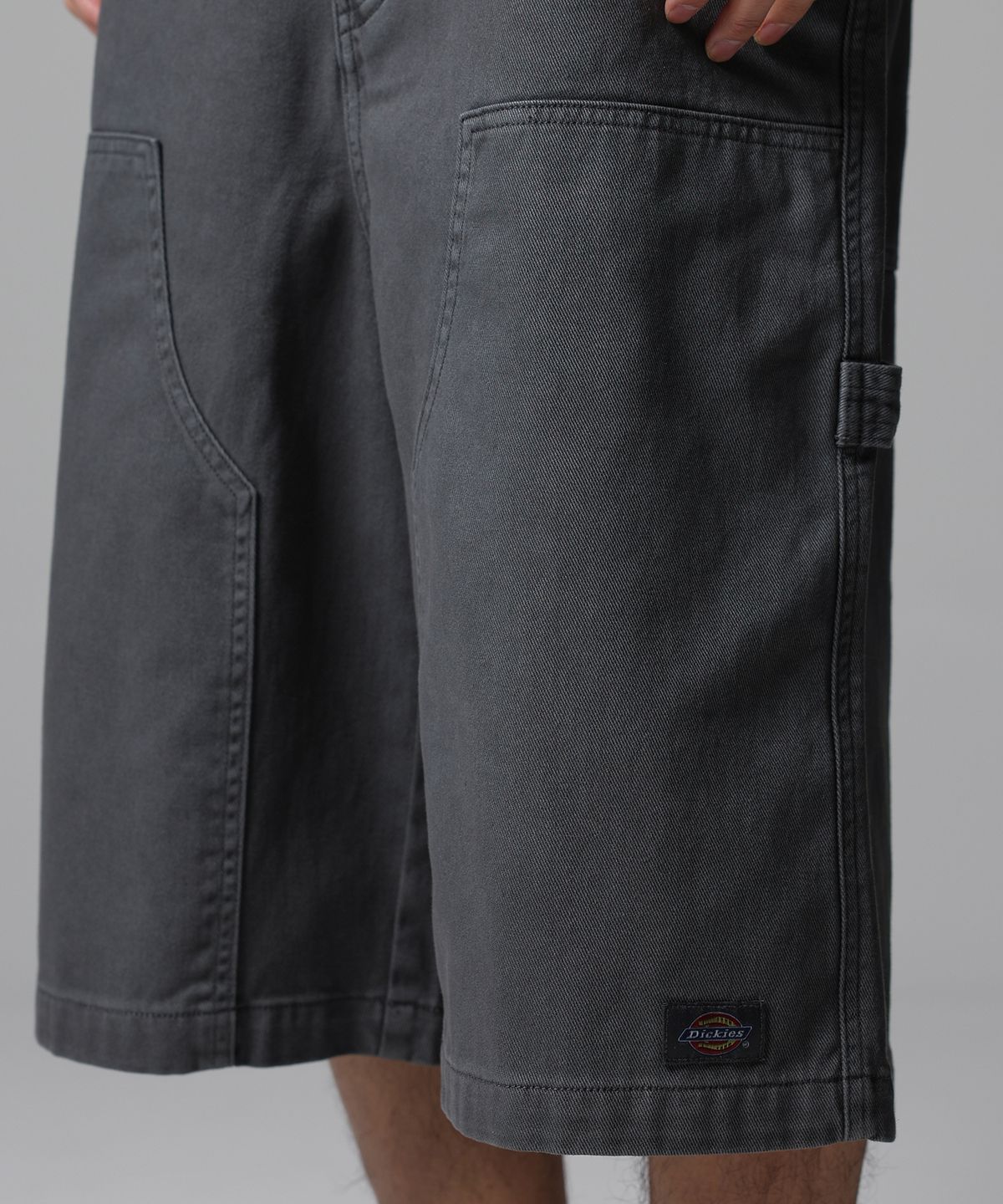 디키즈(DICKIES) 워시드 더블니 카펜터 트윌 쇼츠 Charcoal