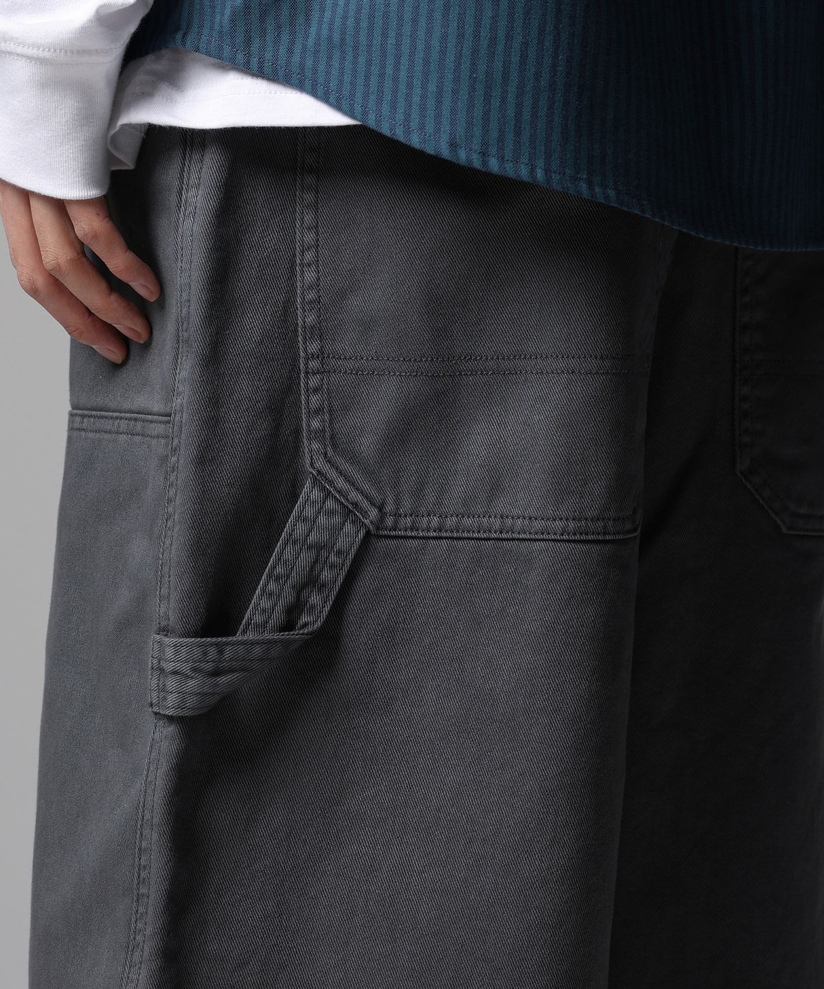 디키즈(DICKIES) 워시드 더블니 카펜터 트윌 쇼츠 Charcoal
