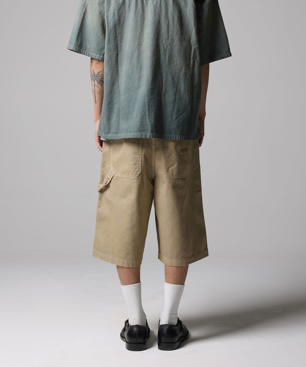디키즈(DICKIES) 워시드 더블니 카펜터 트윌 쇼츠 Khaki