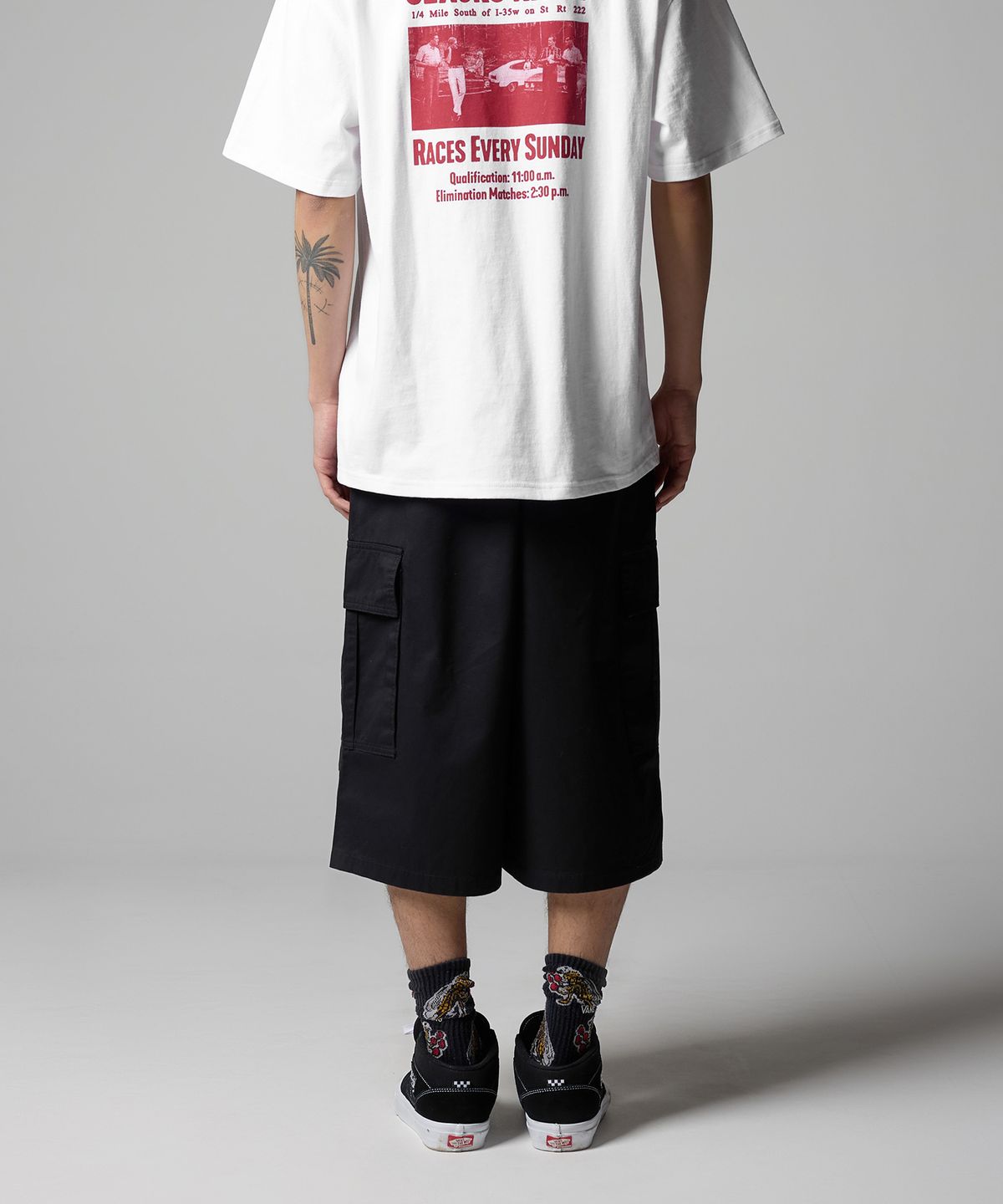 디키즈(DICKIES) 워시드 트윌 카고 쇼츠 Black