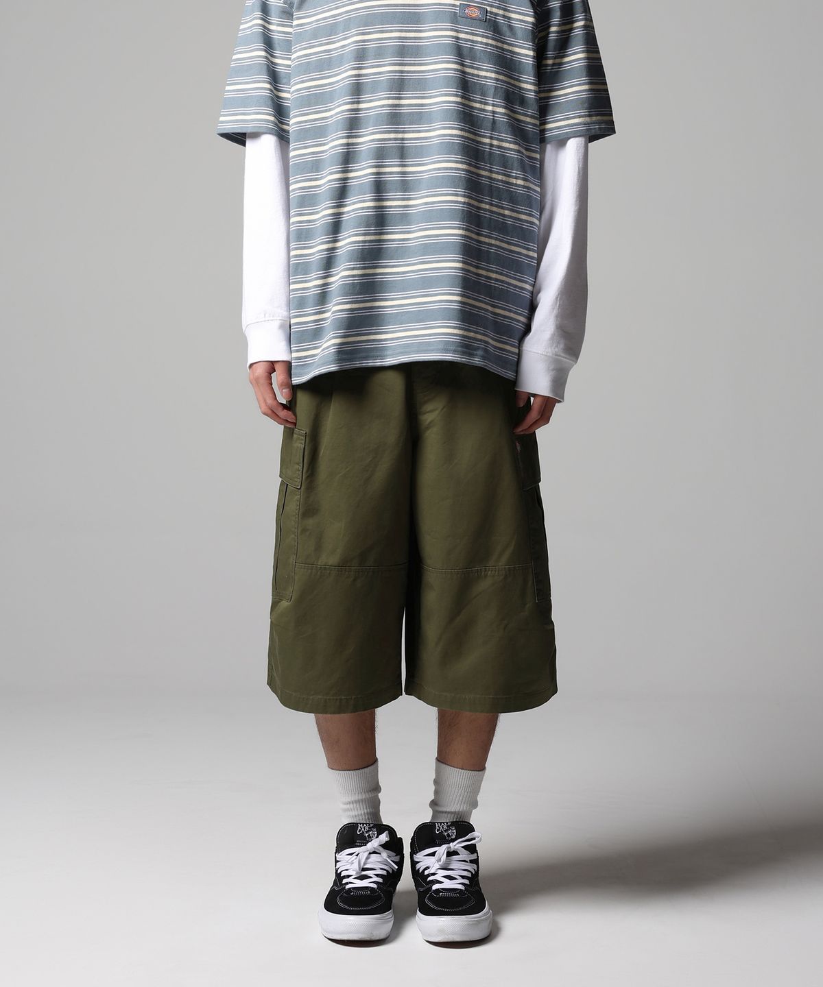 디키즈(DICKIES) 워시드 트윌 카고 쇼츠 Olive