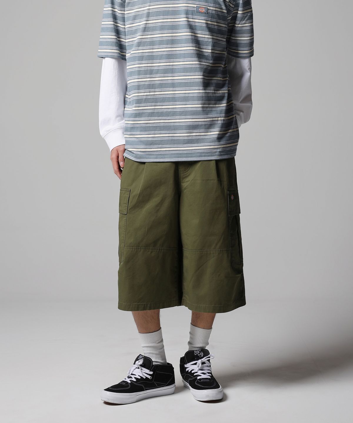 디키즈(DICKIES) 워시드 트윌 카고 쇼츠 Olive