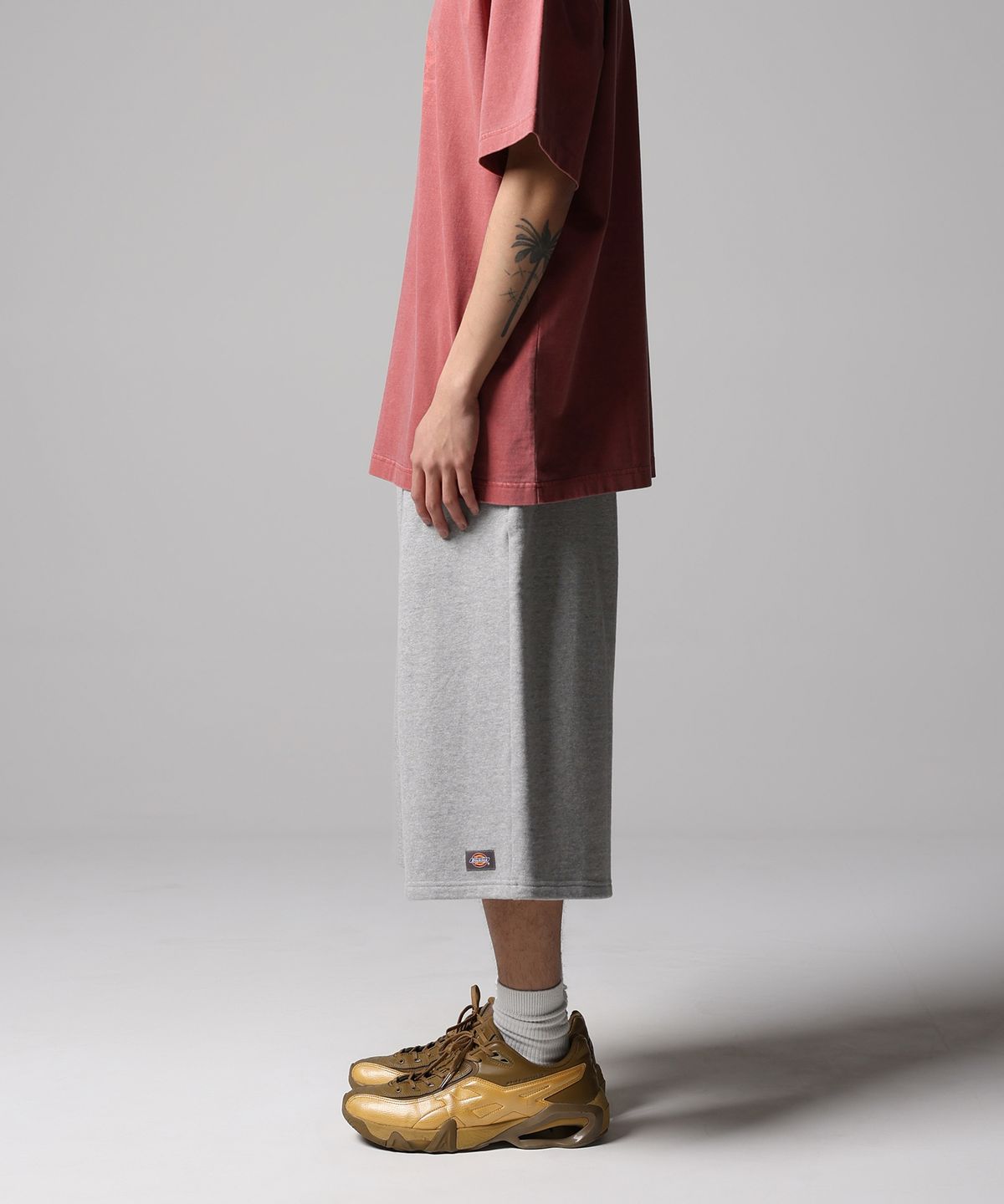 디키즈(DICKIES) 베이직 스웨트 쇼츠 Melange Gray