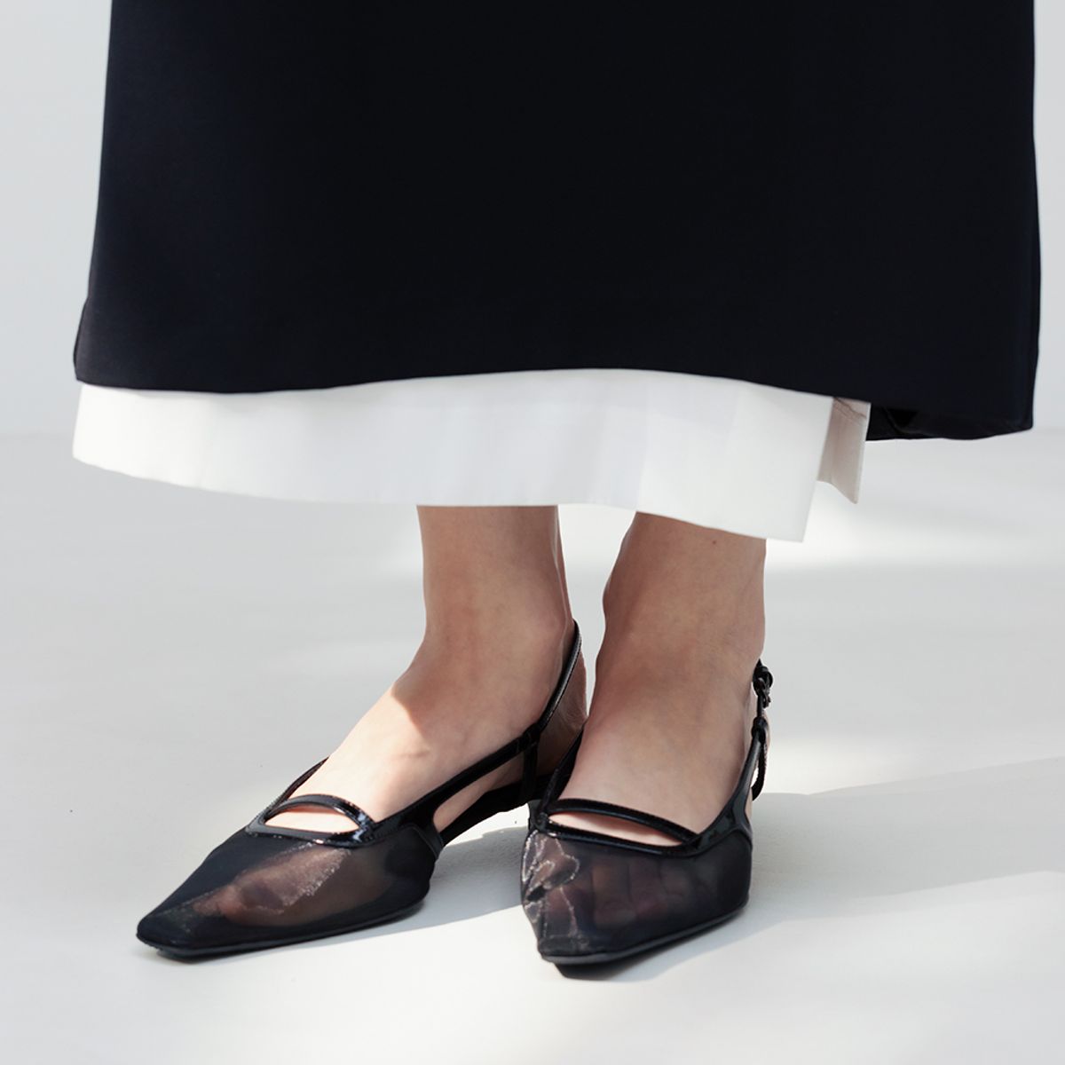 키에레이(CHIELEI) SHEER ANDY SLING BACK [C5S01BK]