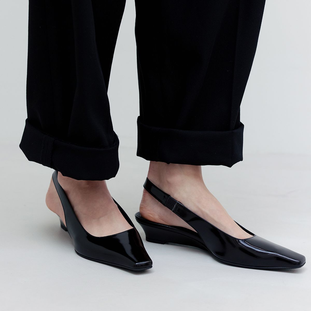 키에레이(CHIELEI) WEDGE ANDY SLING BACK [C5S02BK]