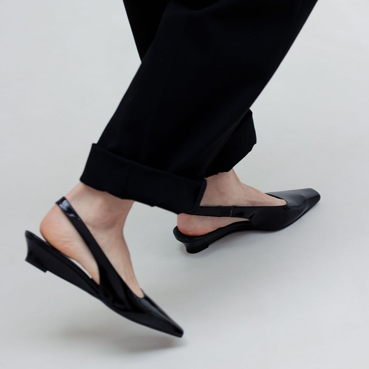 키에레이(CHIELEI) WEDGE ANDY SLING BACK [C5S02BK]