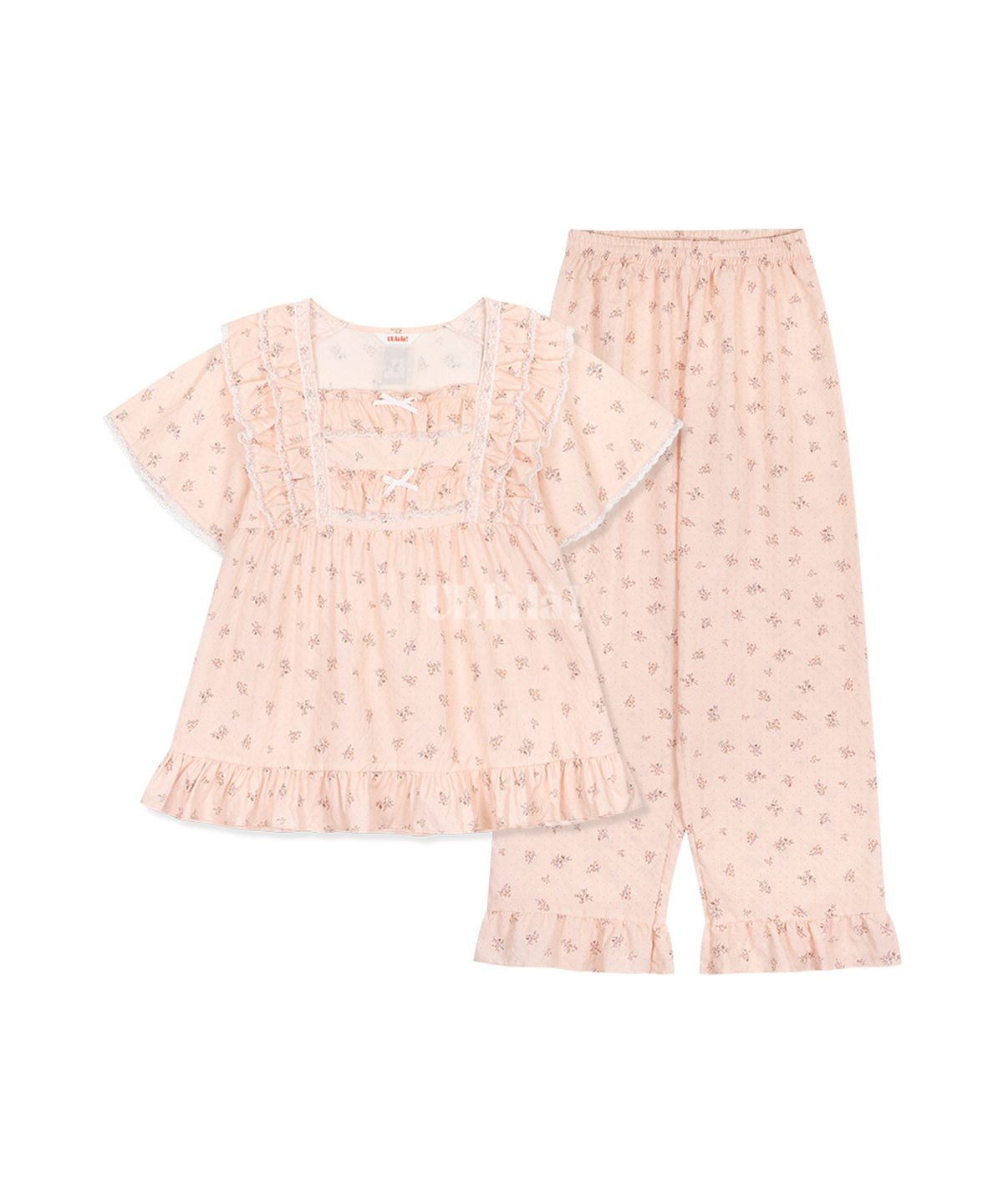 울랄라파자마(ULLALA PAJAMAS) 이벨다 반팔 투피스 핑크 (40수)