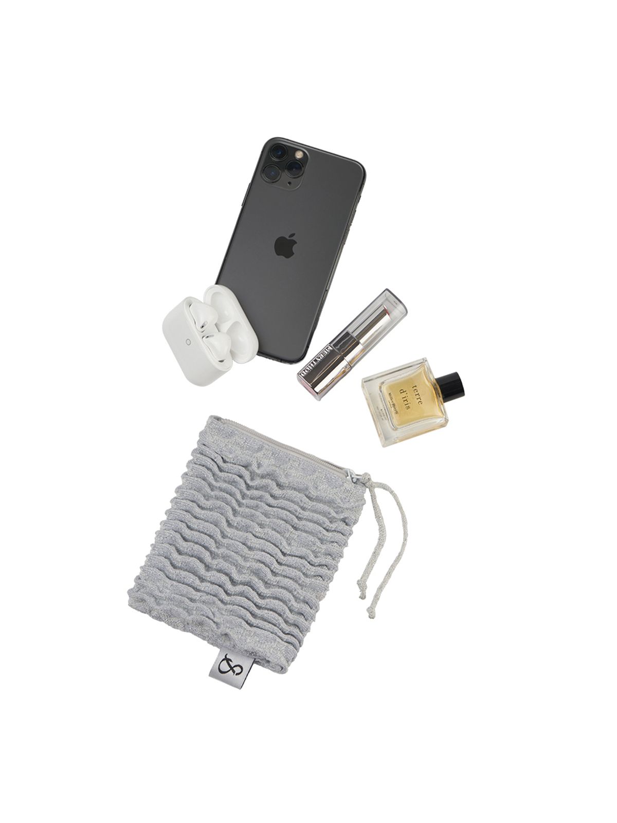 조셉앤스테이시(JOSEPH&STACEY) Blow Flow Knit Pouch S Starry Pearl Grey