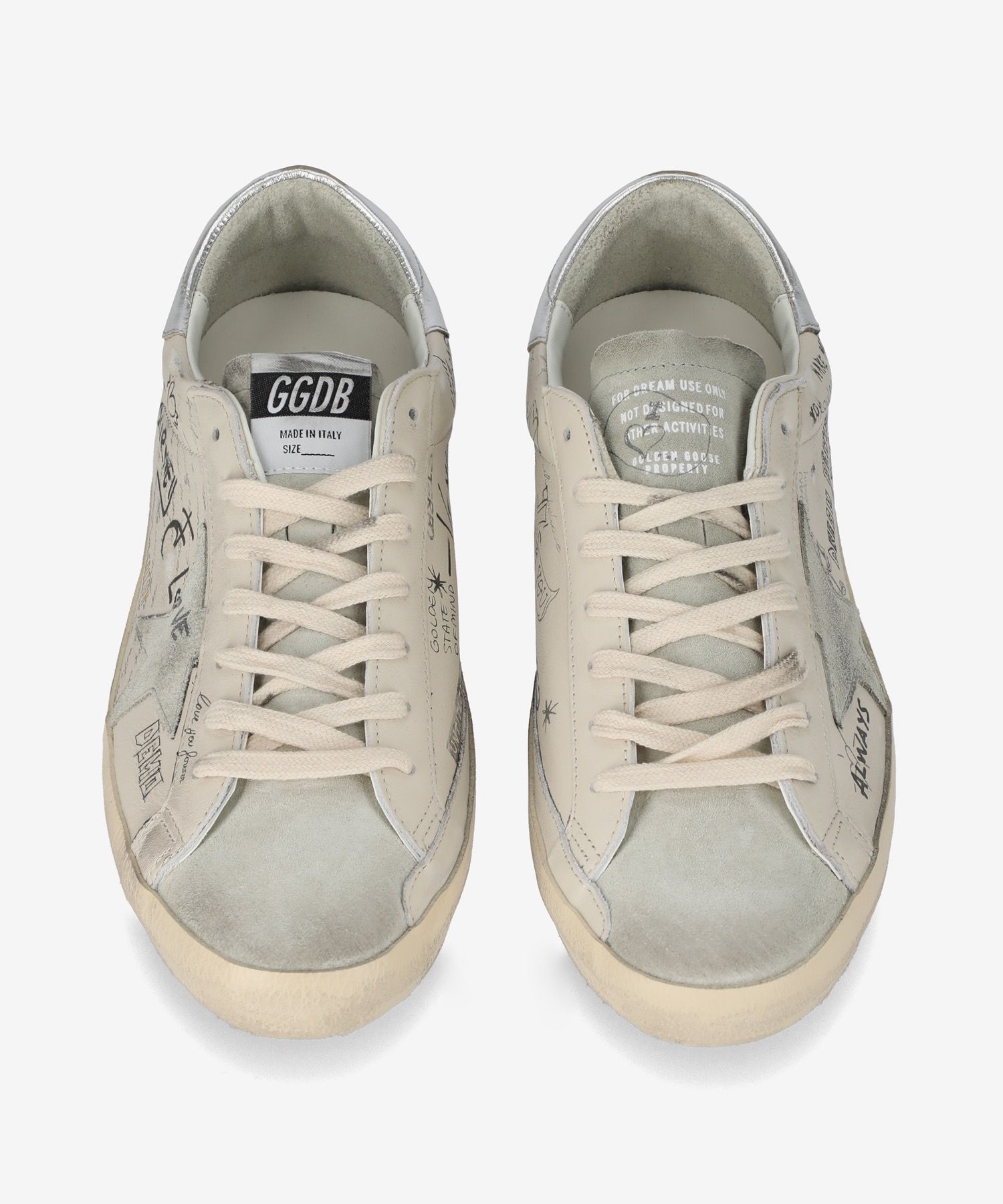 MUSINSA | GOLDEN GOOSE Superstar Lettering Effect Sneakers
