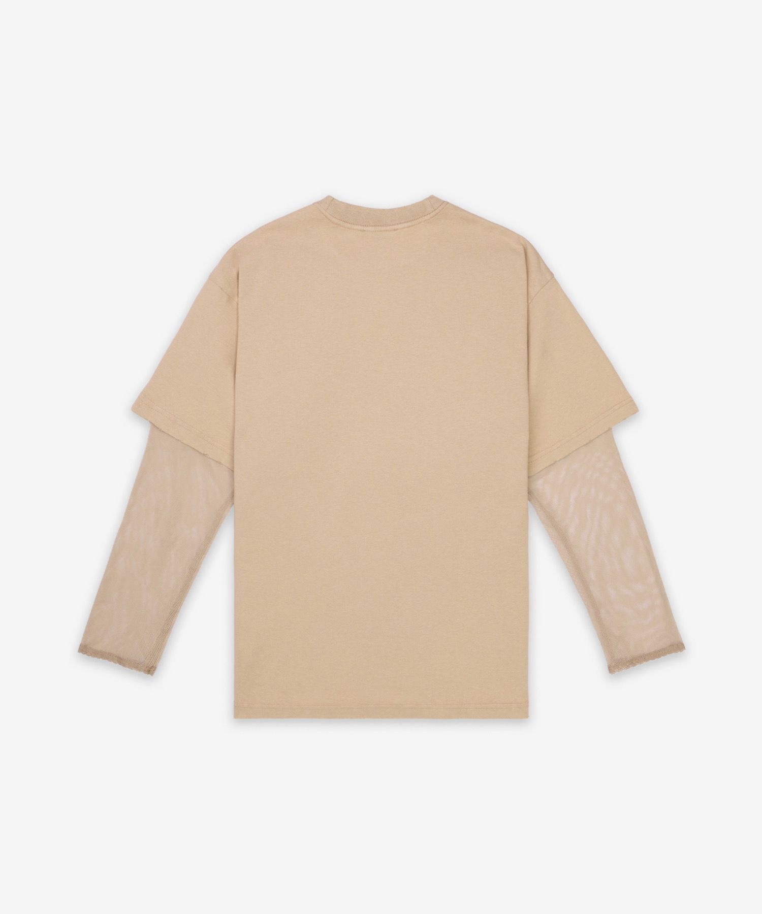 ACNE STUDIOS ベージュ レイヤード プリントTシャツ Acne Studios - Layered graphic t-shirt - Warm beige