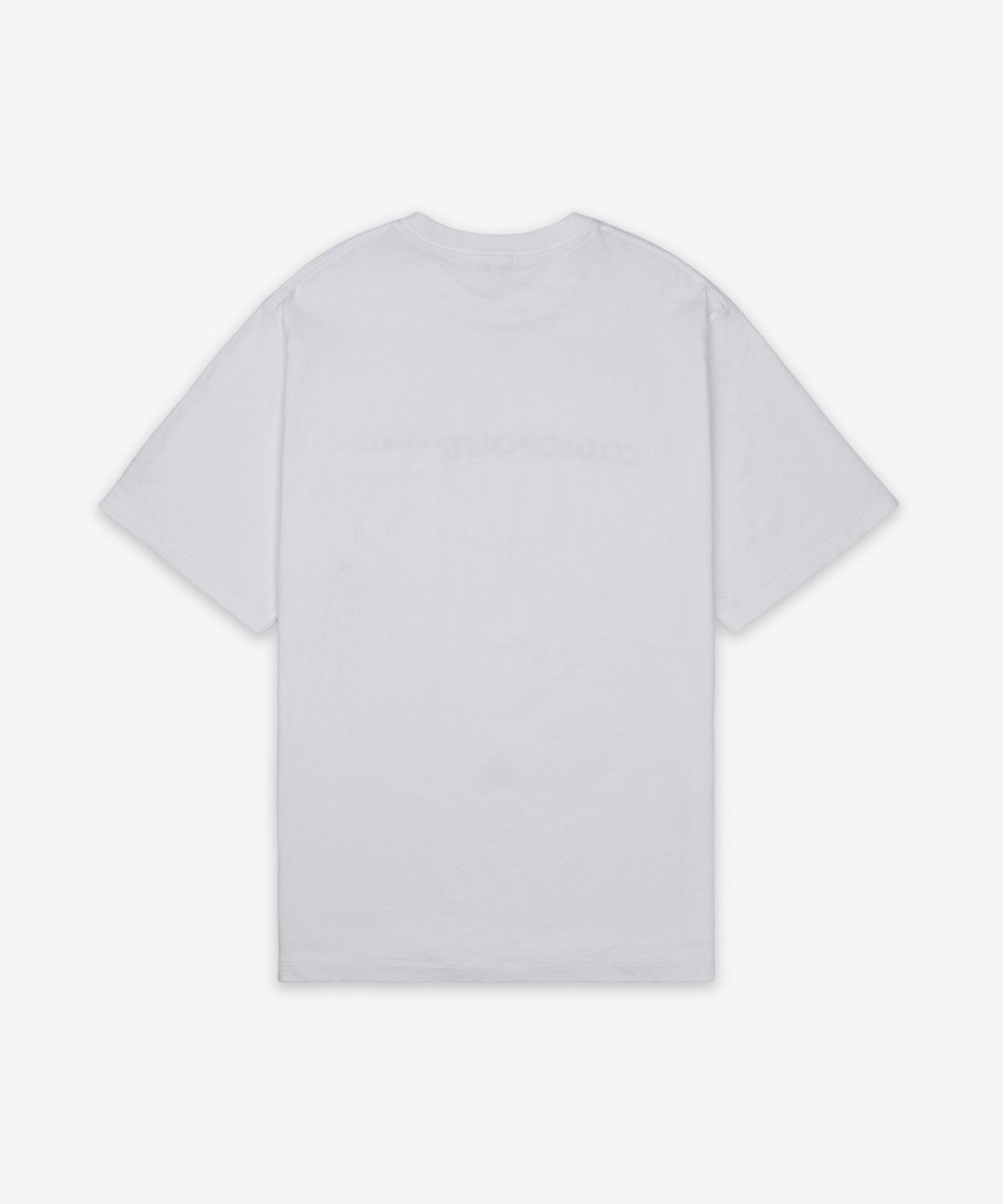 엔지니어드가먼츠(ENGINEERED GARMENTS) 프린트 크로스 크루넥 반소매 티셔츠 - 화이트 코스모폴리타니즘 / QT260NP163