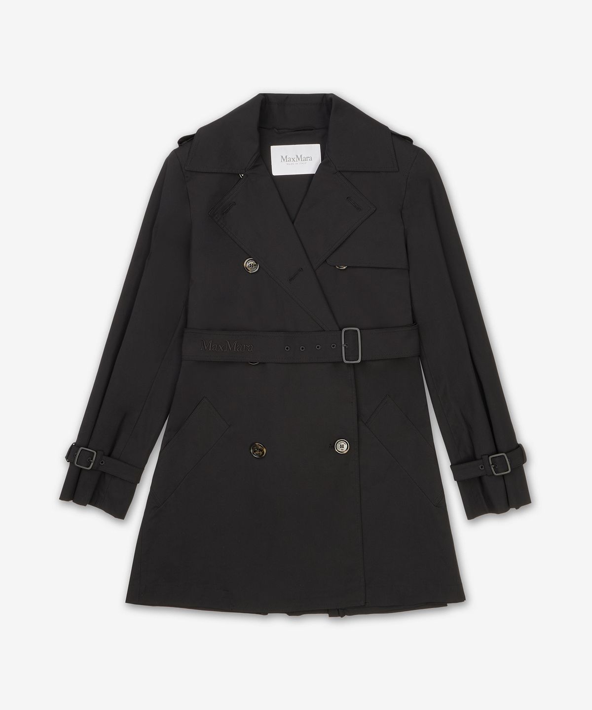 막스마라(MAXMARA) 로고 자수 코튼 트렌치 코트 - 네로 / 2511021012600009