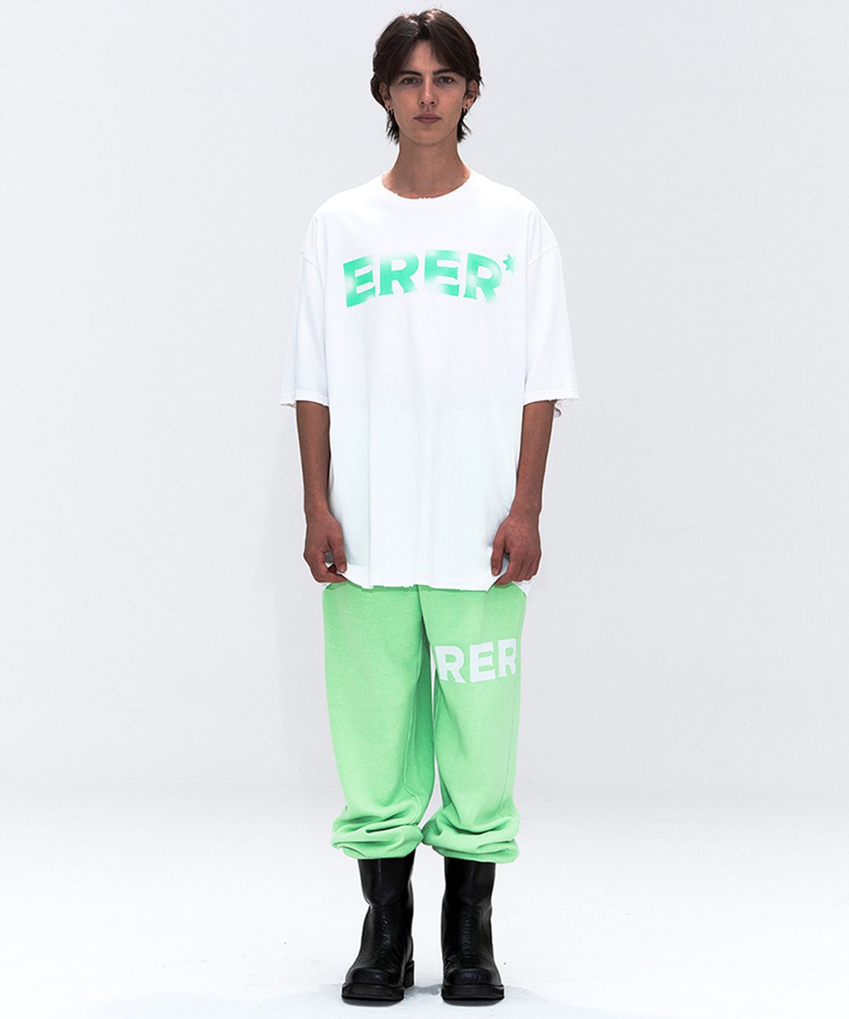 에르에르(ERER) [UN] ERER Sweat Joggers Pants Neon Lime