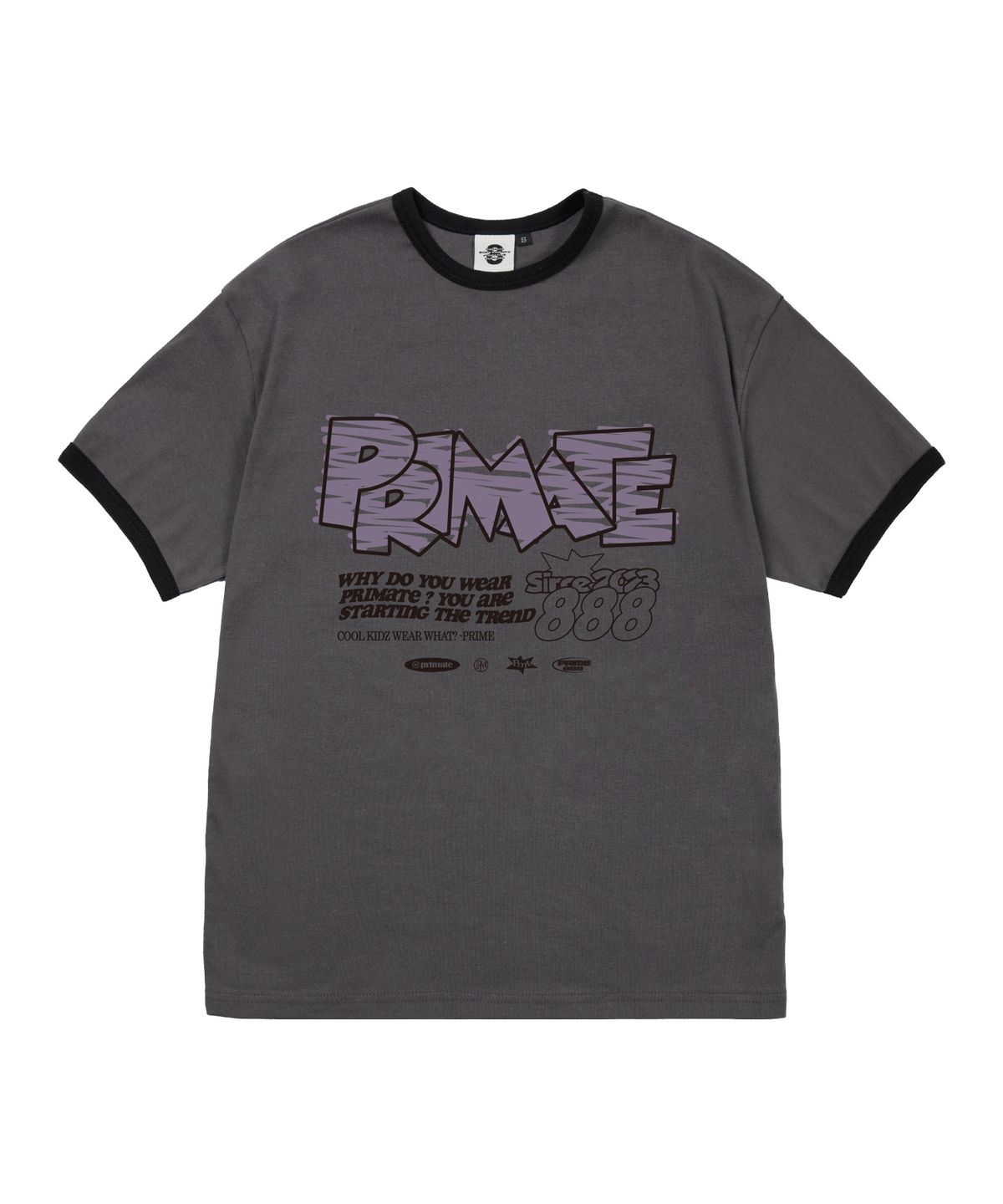 프라임에이트(PRIMATE) FURY 여성 후라이스 링거 반팔티셔츠 5 COLORS