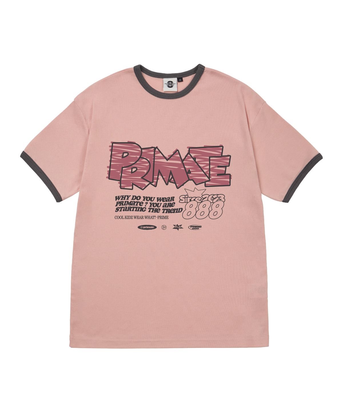 프라임에이트(PRIMATE) FURY 여성 후라이스 링거 반팔티셔츠 5 COLORS