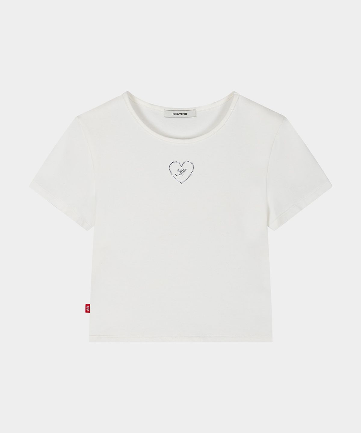 키시닝(KISYNING) Twinkle Heart Cubic Sleeve Top (Ivory)