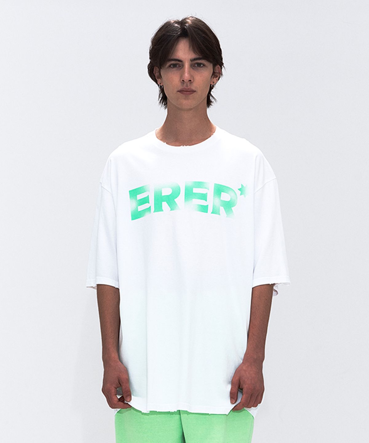 에르에르(ERER) [UN] ERER Neon Graffiti T-Shirt White