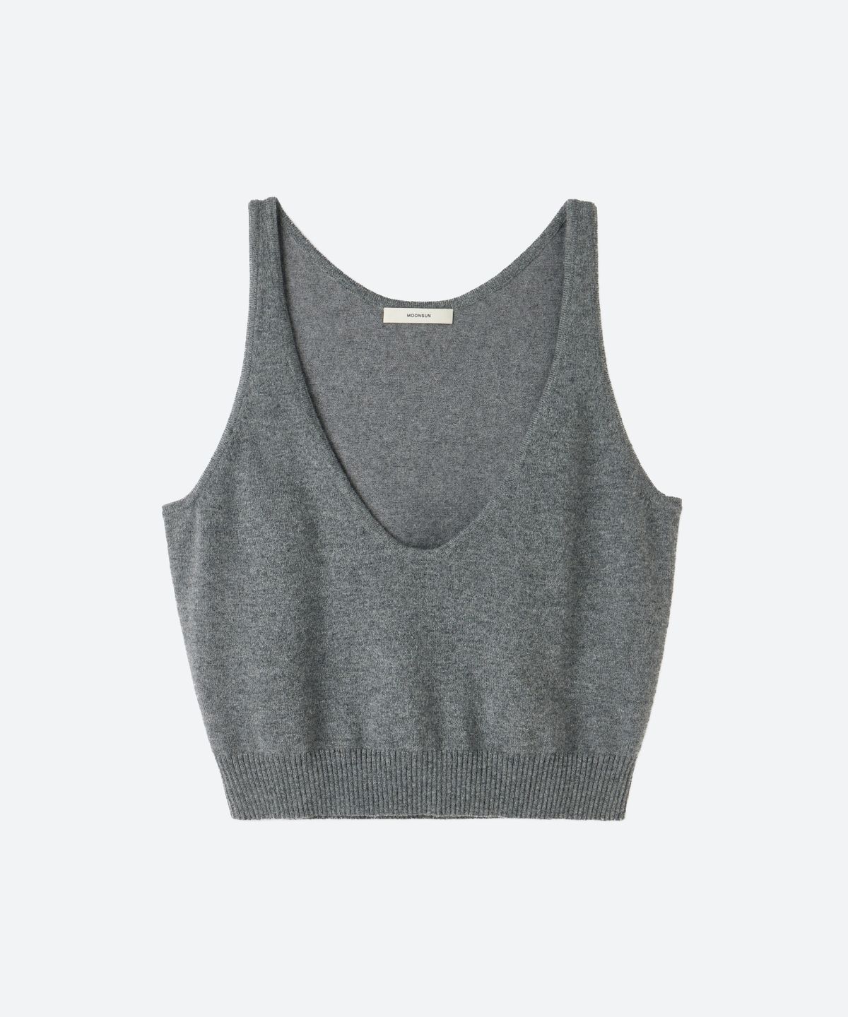 문선(MOONSUN) U-Neck Knit Vest / Gray