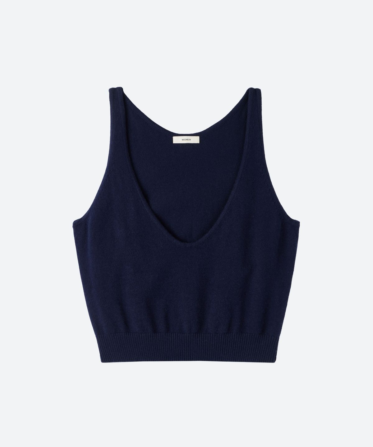문선(MOONSUN) U-Neck Knit Vest / Navy