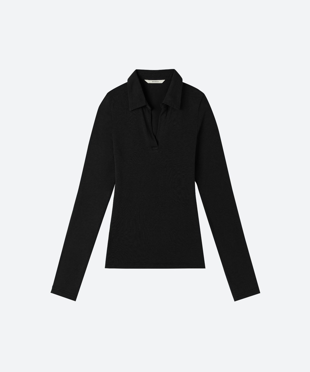 문선 아카이브(MOONSUN ARCHIVE) Slim Jersey Collar Top / Black