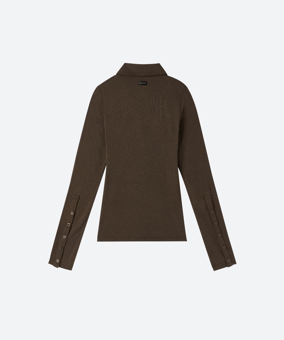 문선 아카이브(MOONSUN ARCHIVE) Slim Jersey Collar Top / Brown