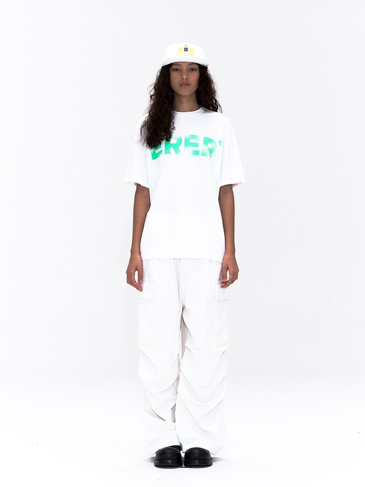 에르에르(ERER) [UN] Corduroy Utility Carpenter Pants White