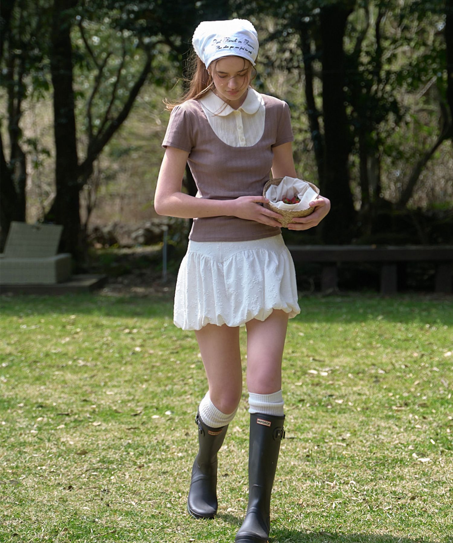 LETTER FROM MOON ♥ Flower Balloon Pumpkin Mini Skirt MUSINSA | LETTER FROM MOON Flower Balloon Pumpkin Mini Skirt