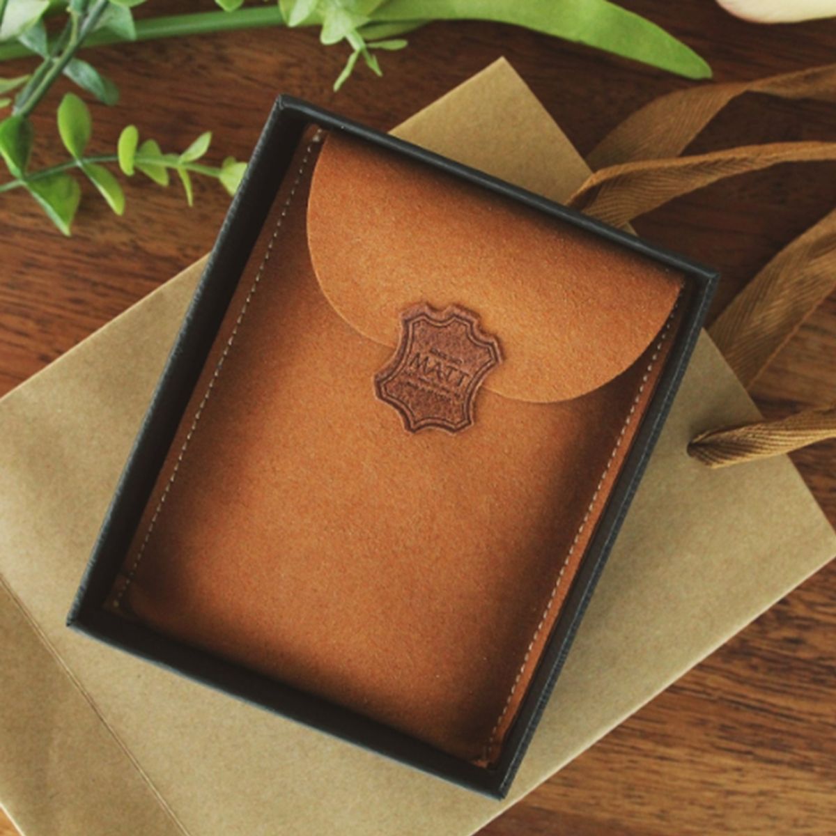 마뜨(MATT) Mini cowhide wallet - pink