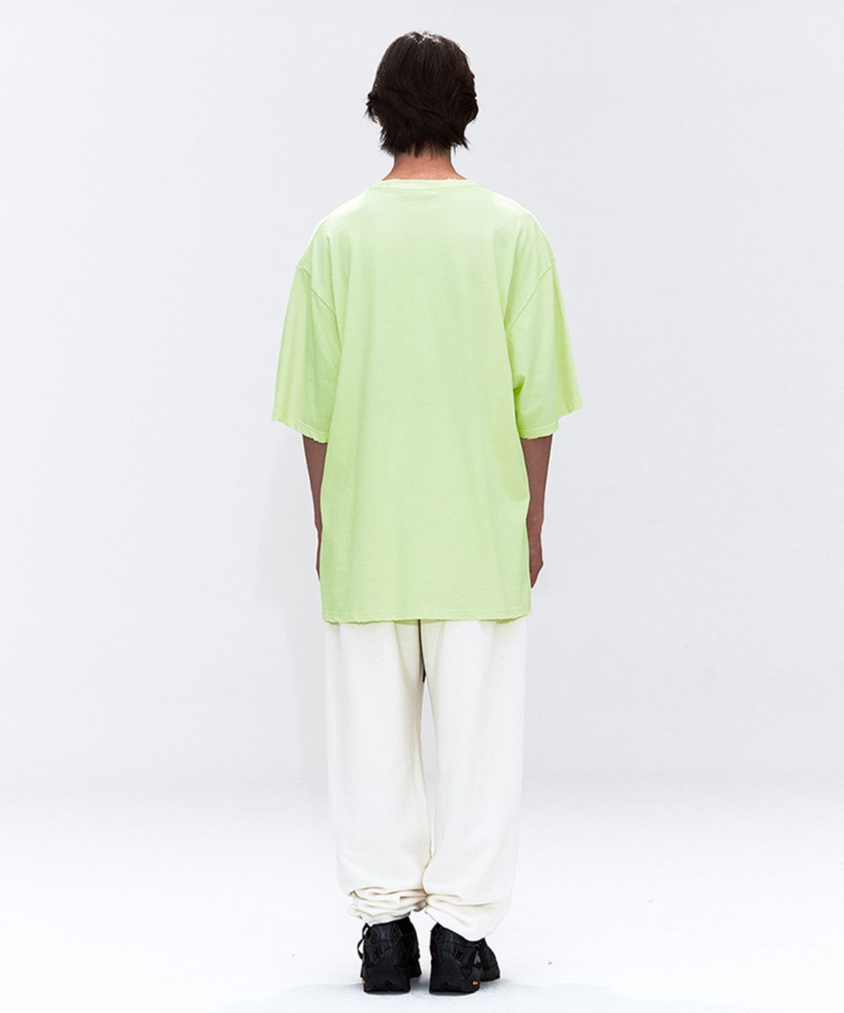 에르에르(ERER) [UN] ARMY Graffiti T-Shirt Neon Yellow