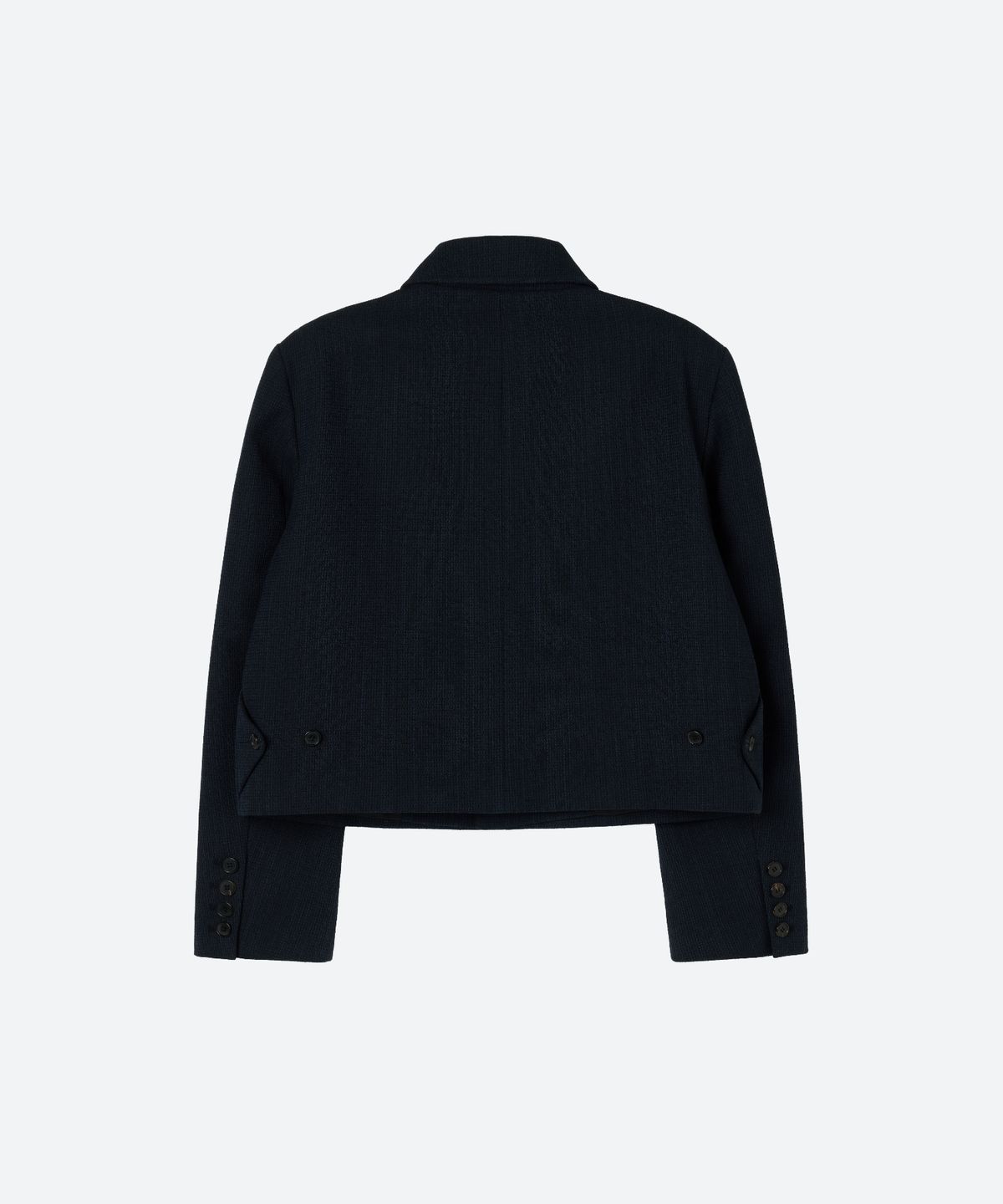 문선(MOONSUN) UNISEX, Tweed Crop Jacket / Navy