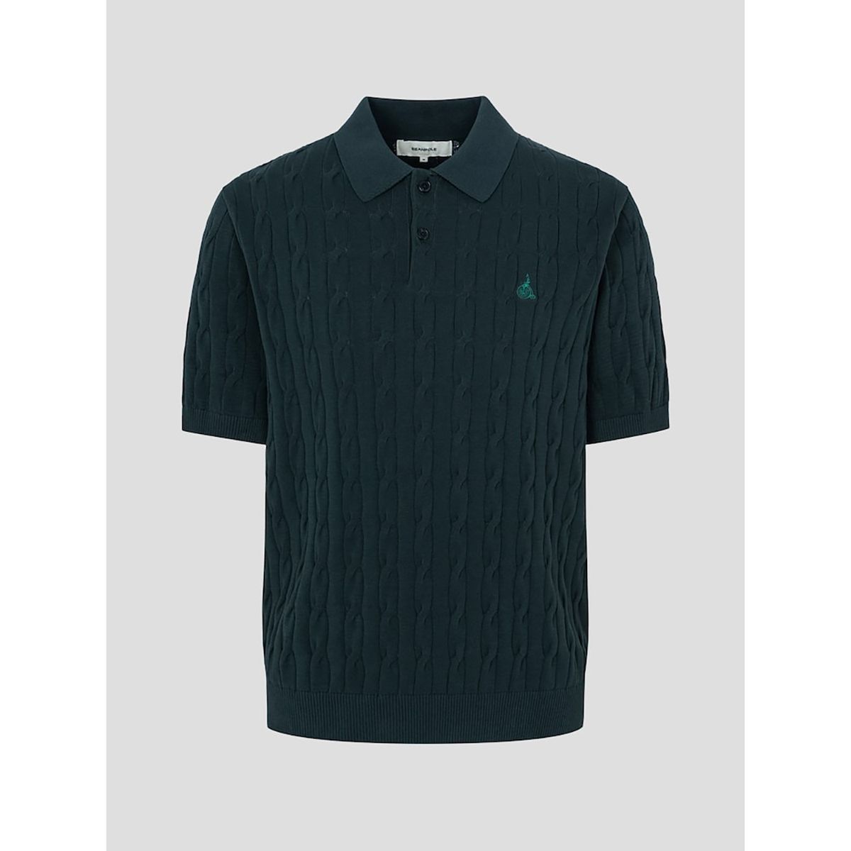 빈폴 멘(BEANPOLE MEN) [빈폴솔솔니트] 케이블 칼라넥 니트  그린 (BC5451C40M)