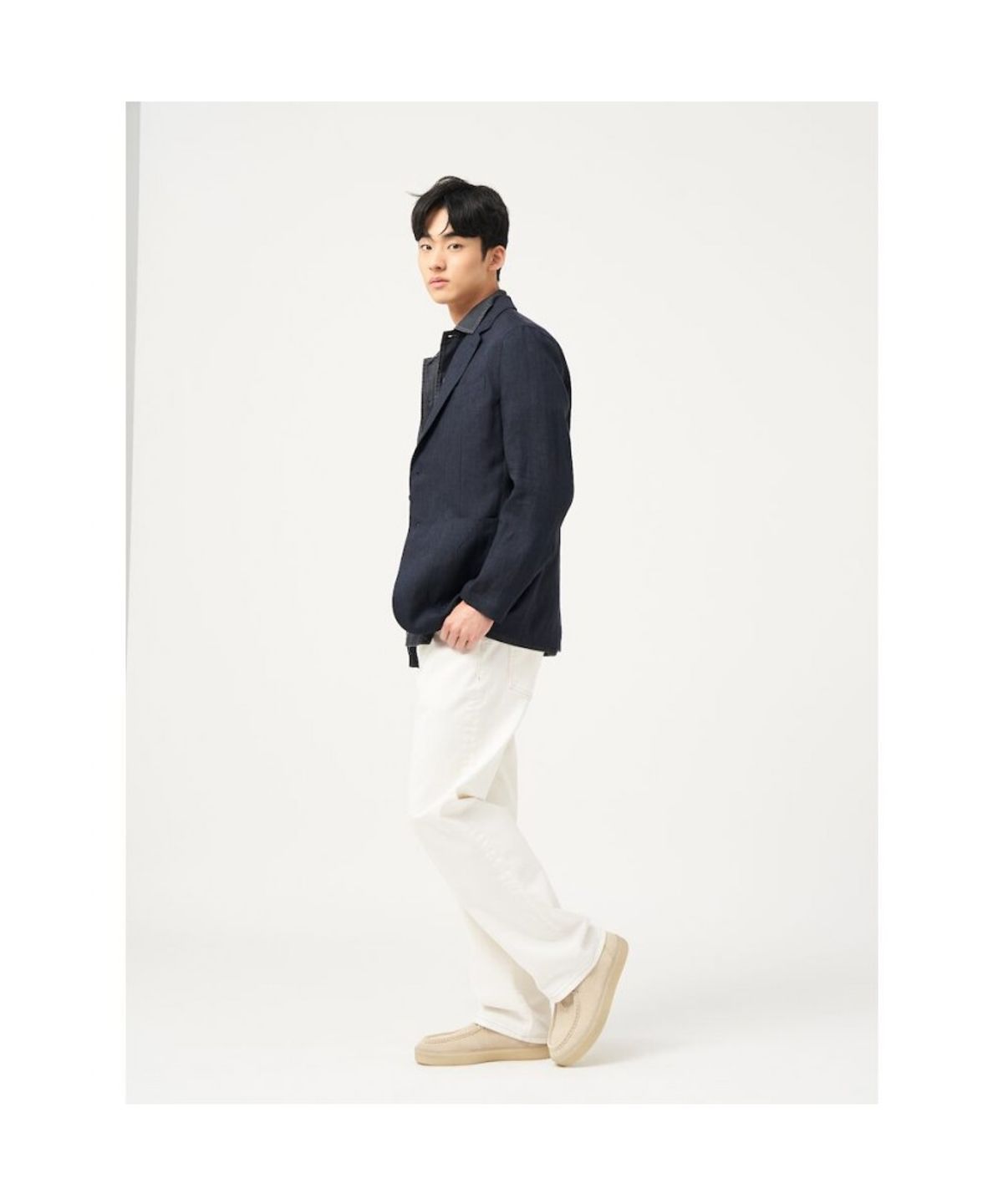 빈폴 멘(BEANPOLE MEN) 리넨 멜란지 재킷  애쉬 (BC5311C214)