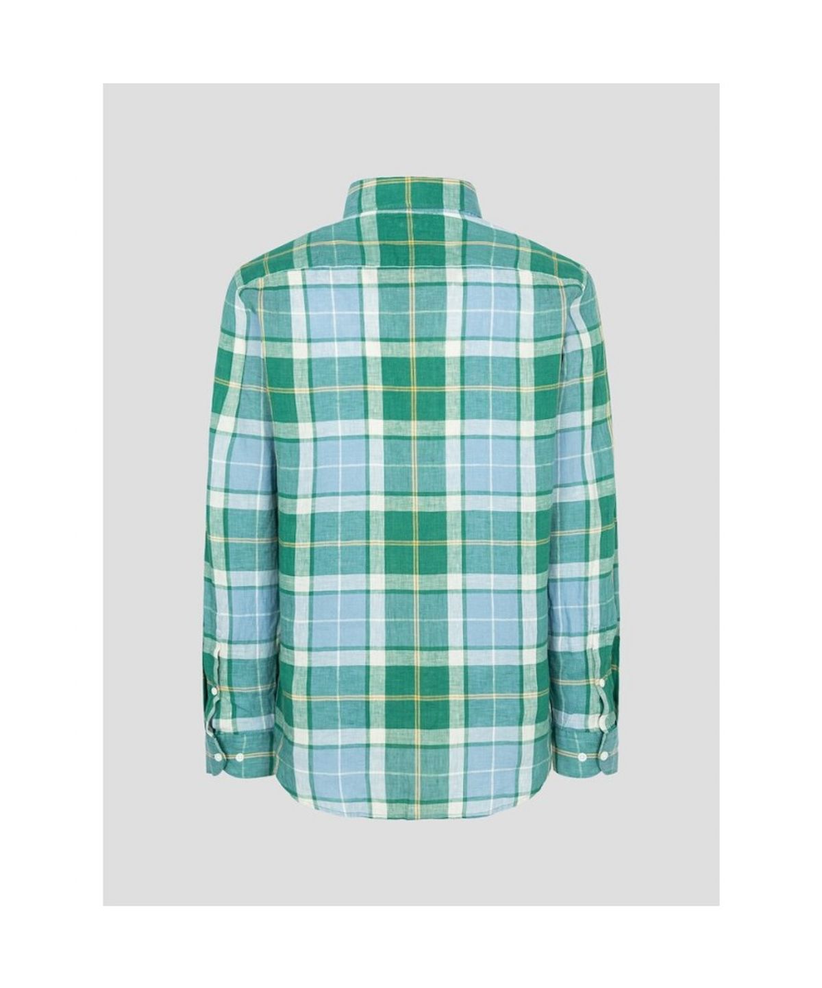 빈폴 멘(BEANPOLE MEN) 리넨 체크 셔츠  그린 (BC5364C25M)