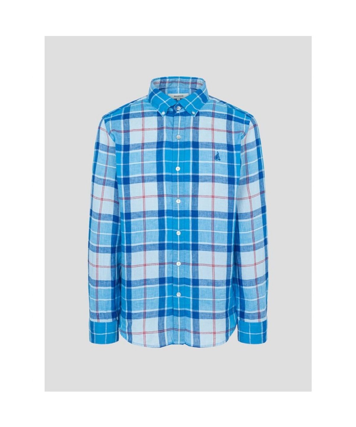 빈폴 멘(BEANPOLE MEN) 리넨 체크 셔츠  블루 (BC5364C25P)