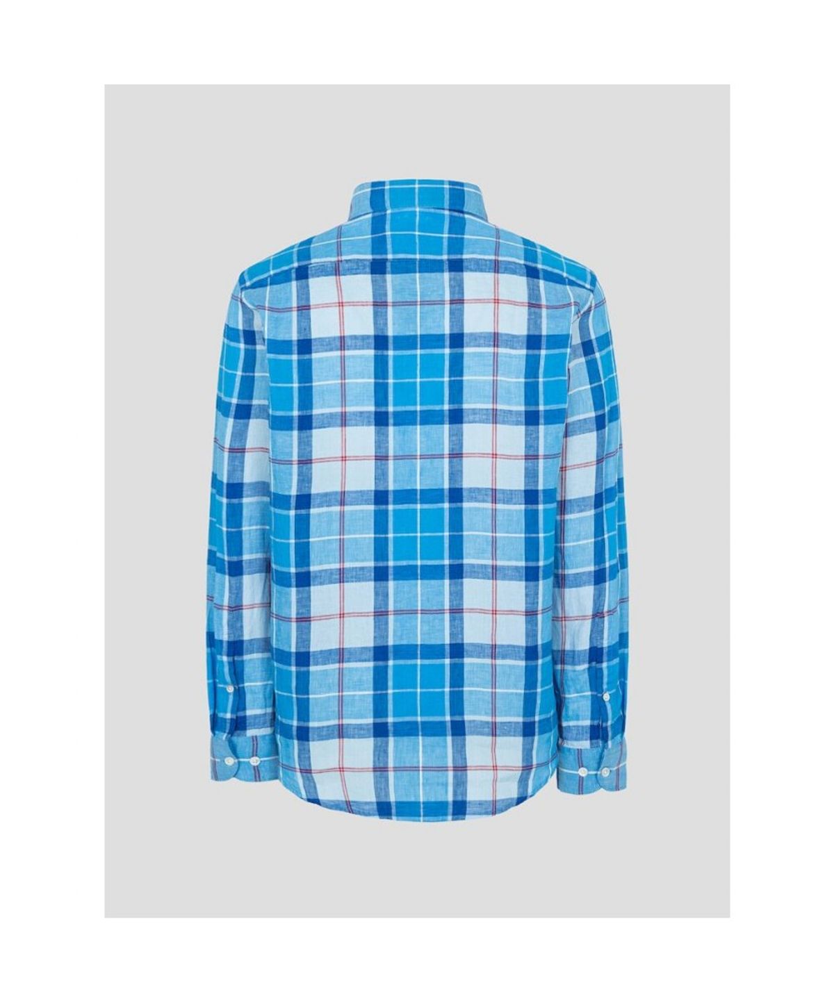 빈폴 멘(BEANPOLE MEN) 리넨 체크 셔츠  블루 (BC5364C25P)