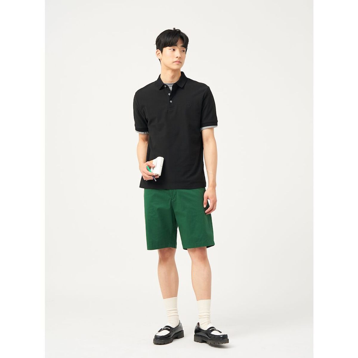 빈폴 멘(BEANPOLE MEN) 치노 하프 팬츠  그린