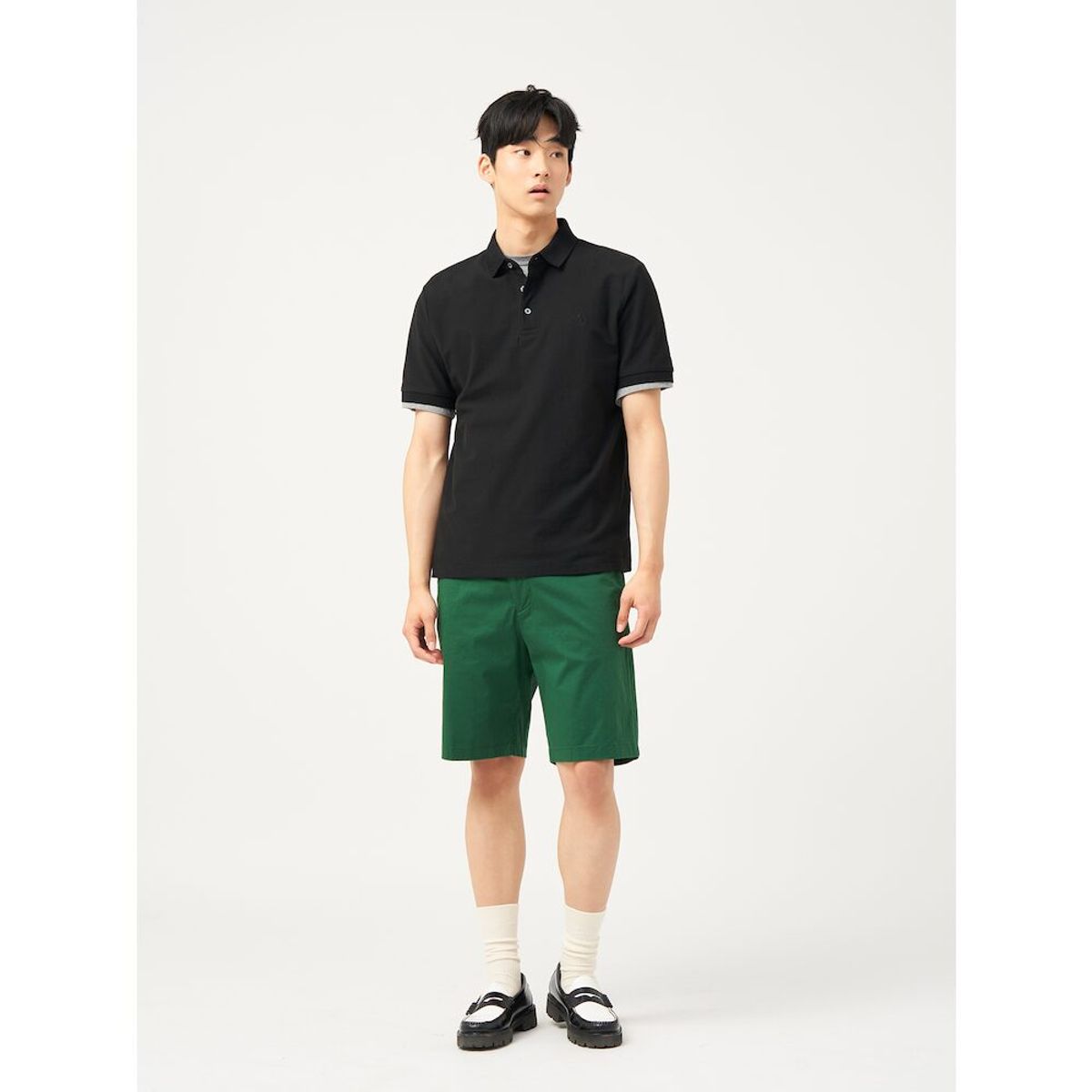 빈폴 멘(BEANPOLE MEN) 치노 하프 팬츠  그린