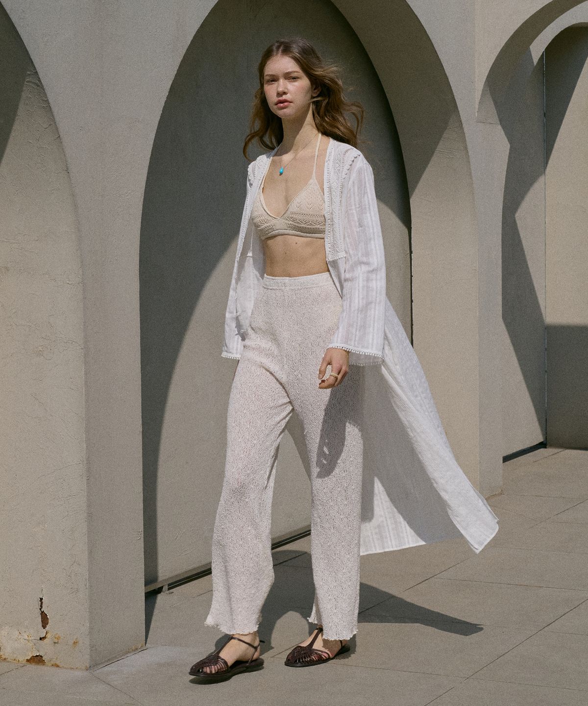 아템포(ATEMPO) KAFTAN ROBE ONEPIECE_ivory