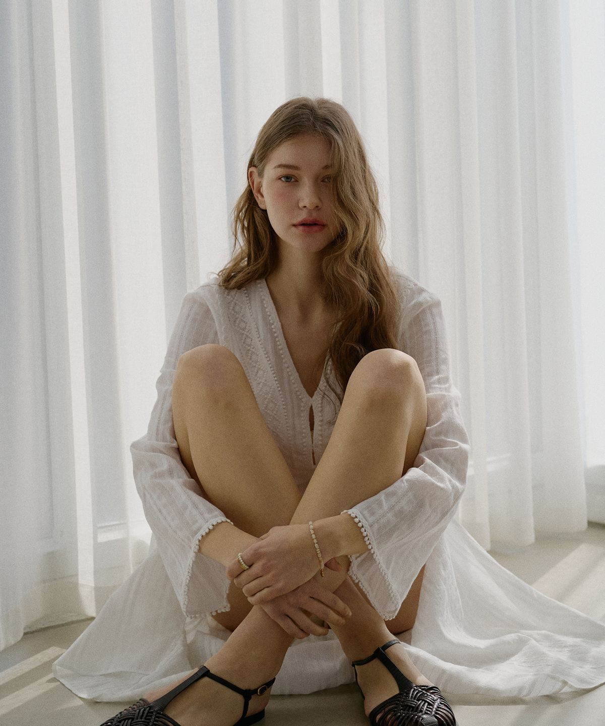 아템포(ATEMPO) KAFTAN ROBE ONEPIECE_ivory