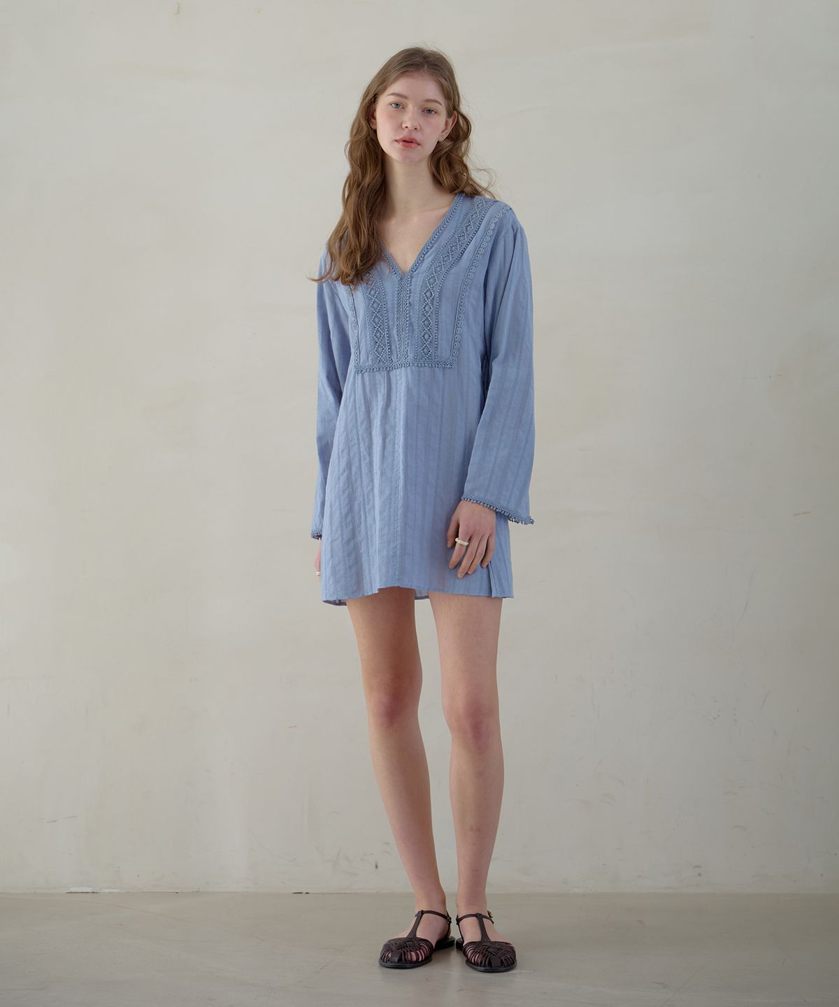 아템포(ATEMPO) KAFTAN MINI ONEPIECE_soft blue