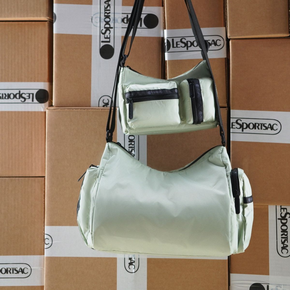레스포색(LESPORTSAC) 그린 카고 숄더백 [1024.LB43]
