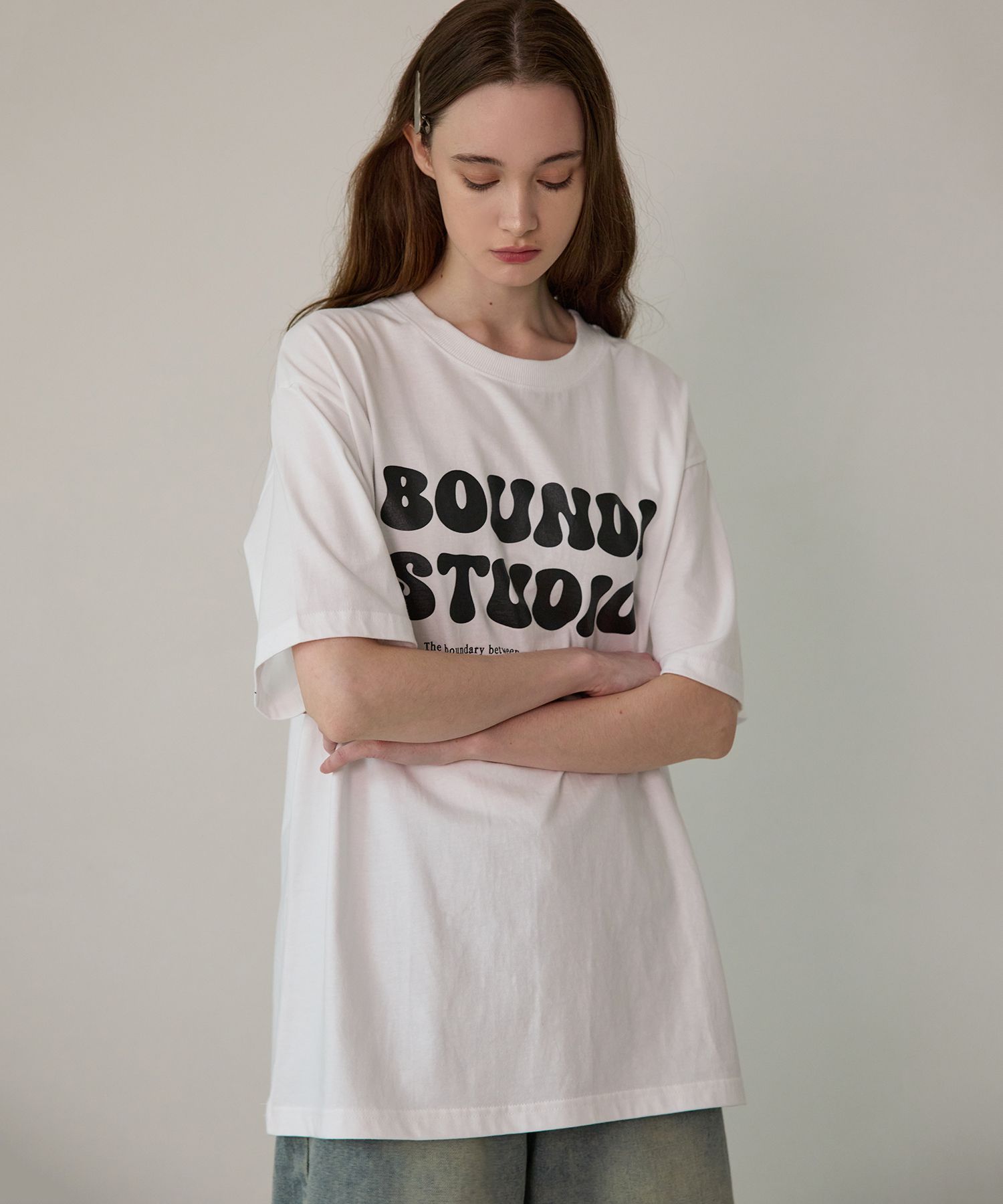 【MODERNIF】Blanc Overfit Short Sleeve T-shirt MUSINSA | MOZMOZ Active Logo Overfit Short Sleeve T-Shirt White