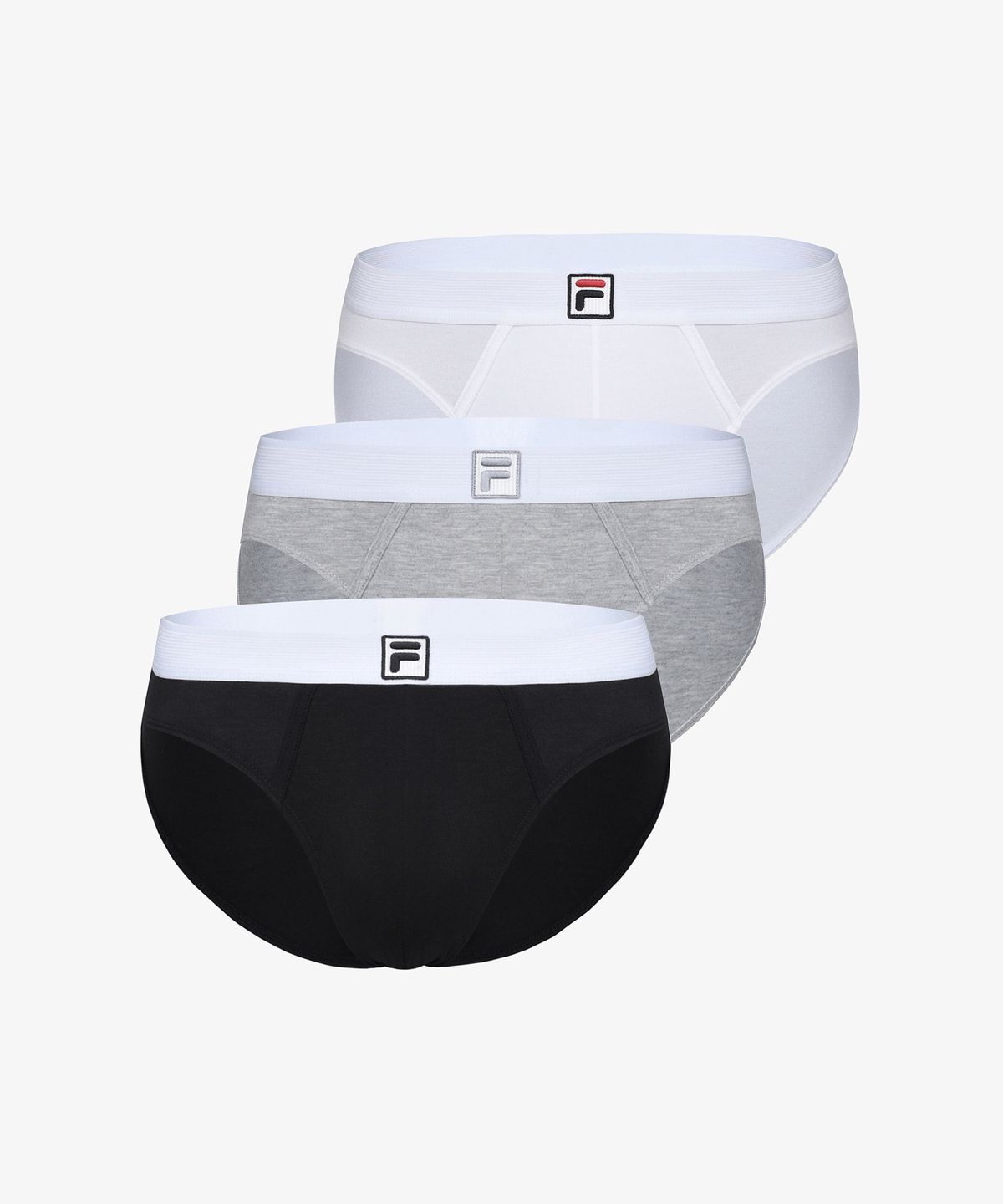 휠라언더웨어(FILA UNDERWEAR) F코튼 남성 삼각 드로즈 3팩(FI4BFH1123MBLK)