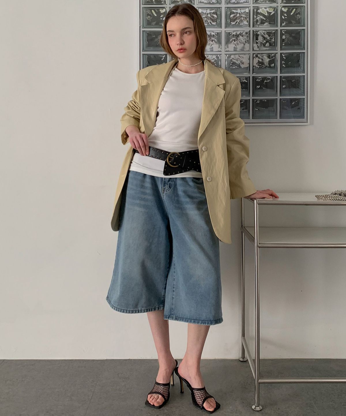 바스카라(VASCARA) Vintage Wide Stud Belt (2colors)