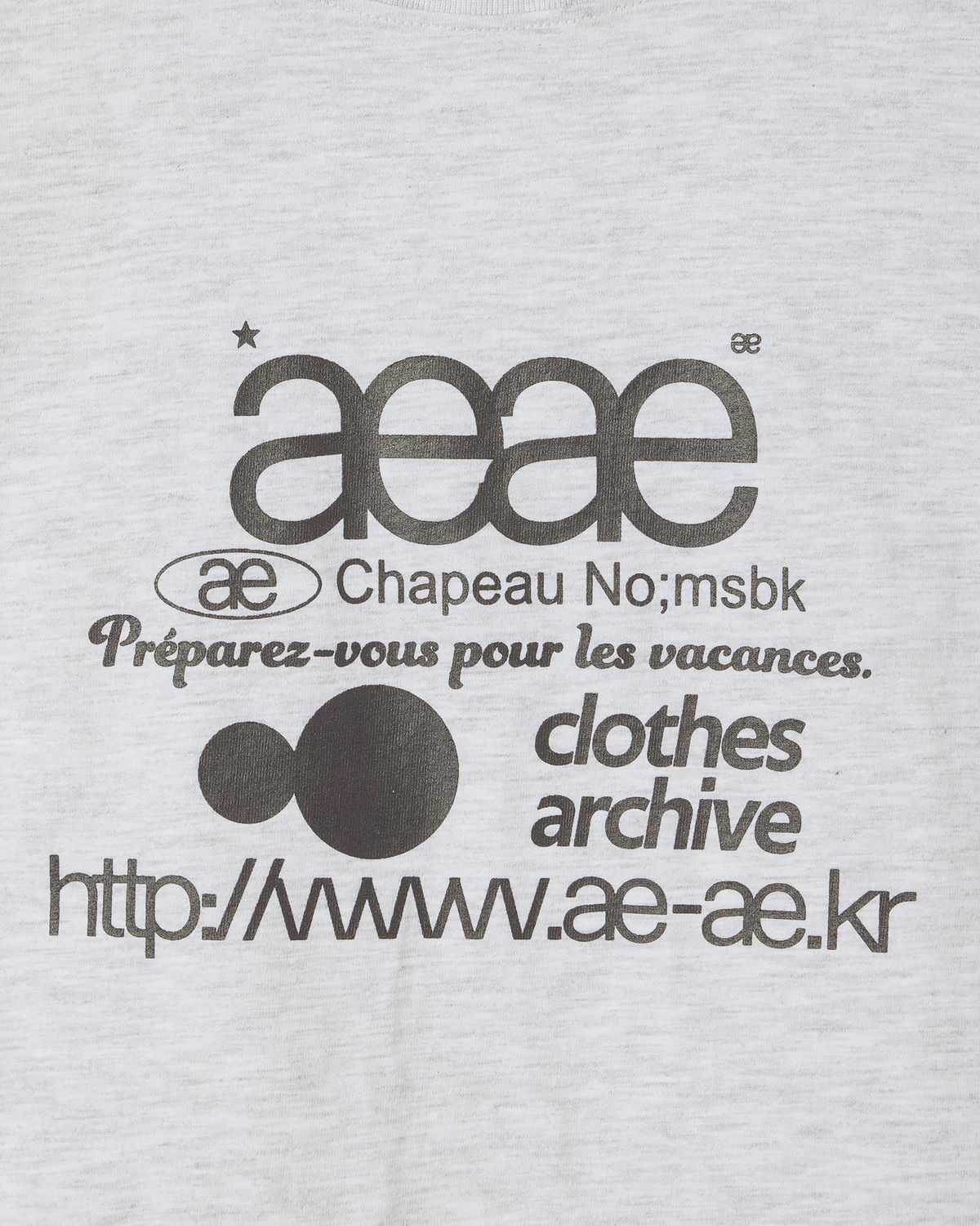 에이이에이이(AEAE) WEB LOGO CROP T-SHIRTS [LIGHT GREY]