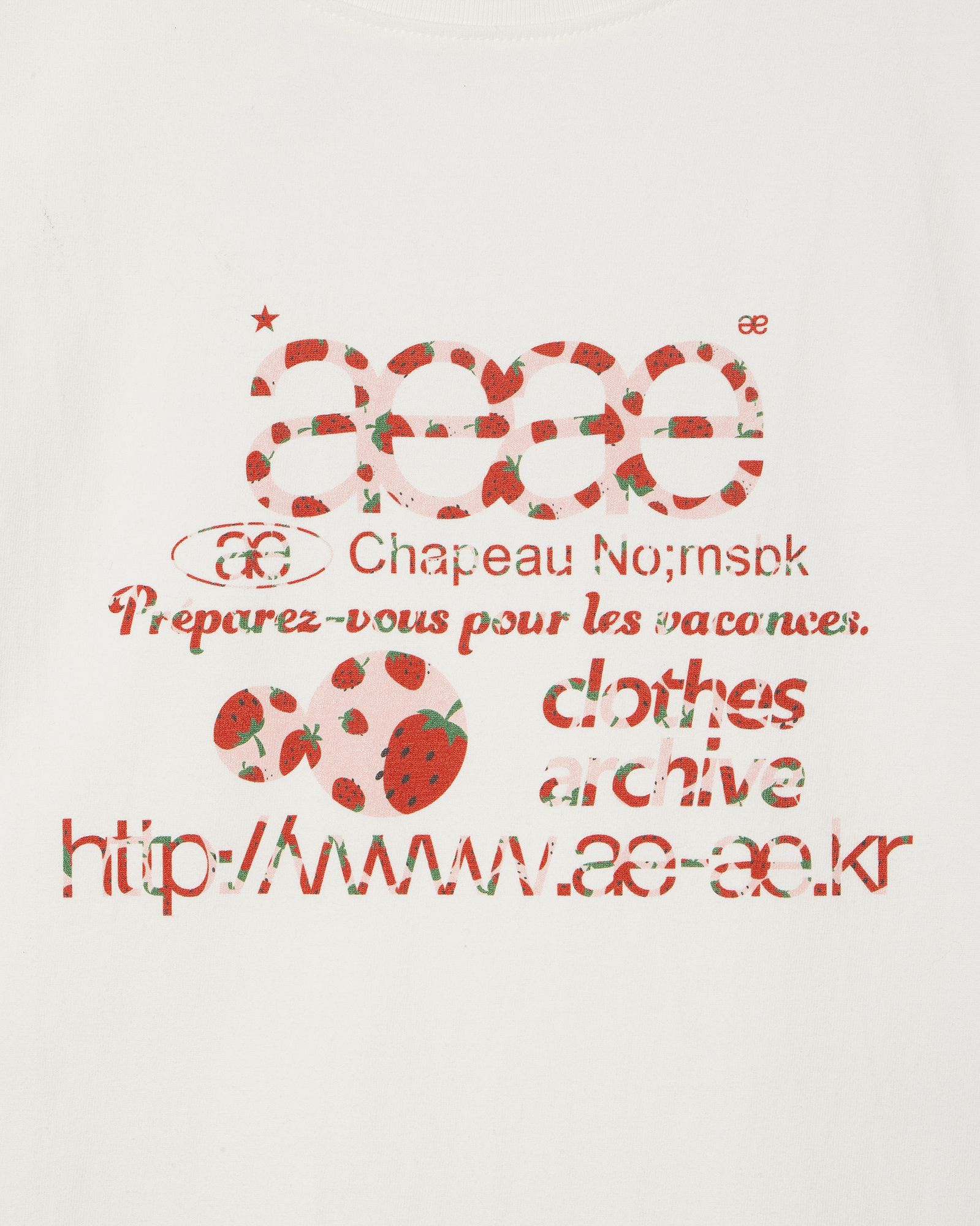 MUSINSA公式 | AEAE WEB LOGO CROP T-SHIRTS [STRAWBERRY]